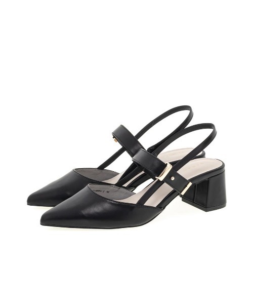 RANDA（ランダ）の「ゴールドパーツバックストラップパンプス（パンプス・レディース・ベージュ/アイボリー/パープル/ブラック/グレイッシュベージュ/ピンク/クリーム・L/LL/S/M）」の21枚目の写真