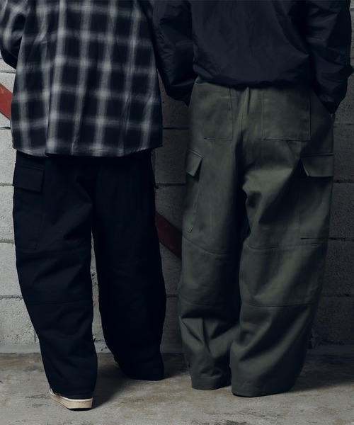kutir（クティール）の「M-47ミリタリーワイドカーゴパンツ（カーゴパンツ・メンズ・ブラック/カーキ・X-SMALL/SMALL/LARGE/MEDIUM）」の6枚目の写真