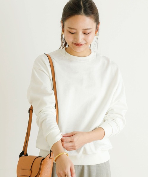 URBAN RESEARCH（アーバンリサーチ）の「ナイロン裏毛クルーネックスウェット（スウェット・メンズ・グリーン系その他/オフホワイト/ブラック/チャコールグレー・LARGE/MEDIUM/SMALL）」の16枚目の写真