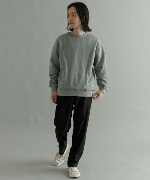 URBAN RESEARCH（アーバンリサーチ）の「ナイロン裏毛クルーネックスウェット（スウェット・メンズ・グリーン系その他/オフホワイト/ブラック/チャコールグレー・LARGE/MEDIUM/SMALL）」の20枚目の写真