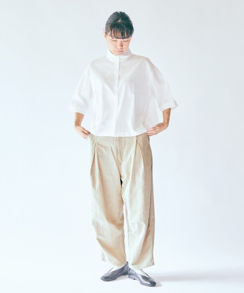 SETTO（セット）の「DOKONO PANTS：ワイドタックパンツ（その他パンツ・レディース・キナリ/ブラック・XS/S/M）」の15枚目の写真