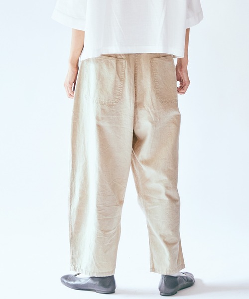 SETTO（セット）の「DOKONO PANTS：ワイドタックパンツ（その他パンツ・レディース・キナリ/ブラック・XS/S/M）」の7枚目の写真