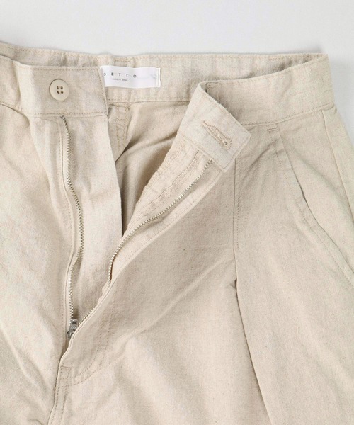 SETTO（セット）の「DOKONO PANTS：ワイドタックパンツ（その他パンツ・レディース・キナリ/ブラック・XS/S/M）」の8枚目の写真