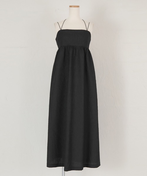 UR'S（ユアーズ）の「ふくれｼﾞｬｶﾞｰﾄﾞﾎﾙﾀｰｷｬﾐﾜﾝﾋﾟｰｽ（ワンピース・レディース・ホワイト/ブラック・S/M/L）」の13枚目の写真