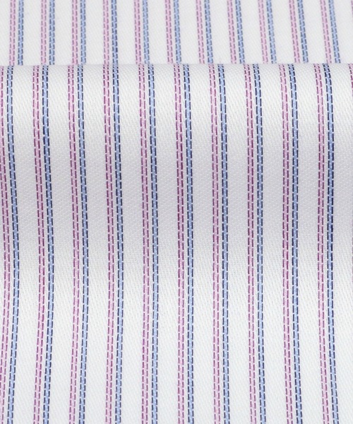 Disney（ディズニー）の「【Disney ディズニー】形態安定ノーアイロン クレリックボタンダウン 長袖ビジネスワイシャツ（ビジネスシャツ・メンズ・ライトパープル・首回り37cm-裄丈80cm/首回り39cm-裄丈80cm/首回り39cm-裄丈84cm/首回り41cm-裄丈82cm/首回り41cm-裄丈86cm/首回り42cm-裄丈82cm/首回り42cm-裄丈86cm/首回り43cm-裄丈82cm/首回り43cm-裄丈86cm/首回り37cm-裄丈84cm）」の4枚目の写真