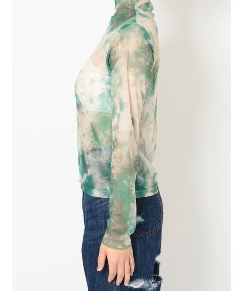 EVRIS(エヴリス)の「シアーハイネックトップス(Tシャツ/カットソー・レディース・ブラック/グリーン・FREE)」の18枚目の写真