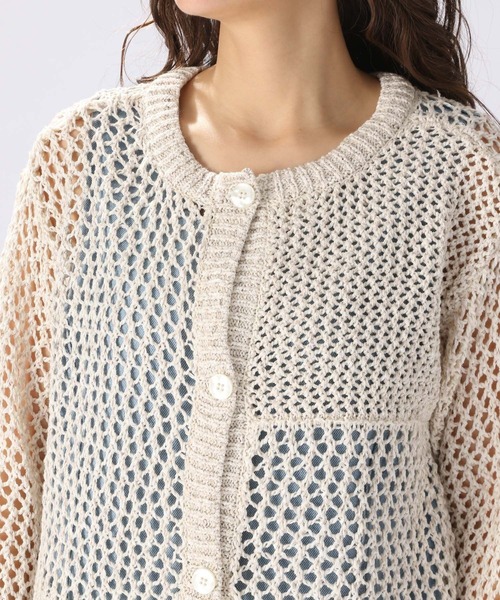 niko and...（ニコアンド）の「2WAYミックスメッシュプルオーバー&カーディガン（ニット/セーター・レディース・ピンク/ブルー/アイボリー・FREE）」の18枚目の写真