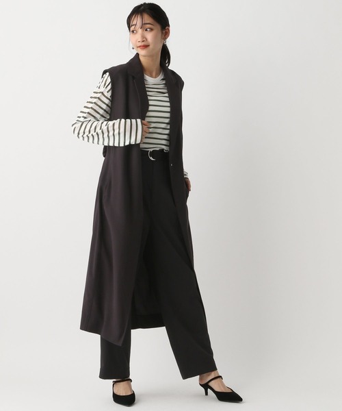 A part by（アパートバイ）の「シアーボーダーロンTEE（Tシャツ/カットソー・レディース・ライトパープル/カーキ/ブラック・FREE）」の21枚目の写真