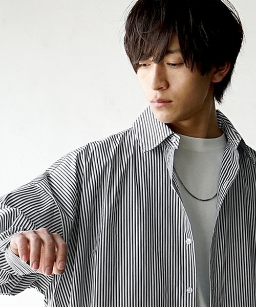 これからの夏にピッタリ！大活躍！ ROARK ストライプシャツ Mサイズ 黒/青 AKTR Sports Supply | -Amemura Osaka & Komazawa Tokyo- 【AKTR