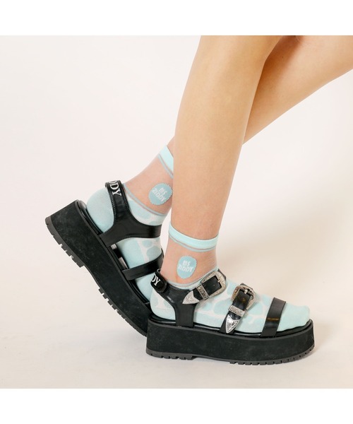 ZIDDY(ジディ)の「ZIDDY/日本製カウ柄ソックス (19~24cm)(ソックス/靴下・キッズ・グリーン/パープル・19/22)」の8枚目の写真