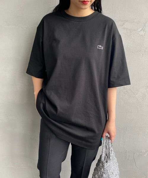 LACOSTE ワンポイントロゴ クルーネックTシャツ LACOSTE/ラコステ] ワンポイントロゴ クルーネックTシャツ（T