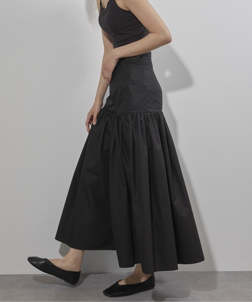 ECRIRE(エクリール)の「切り替えギャザースカート(スカート・レディース・ブラック/ベージュ/カーキ・MEDIUM)」の4枚目の写真