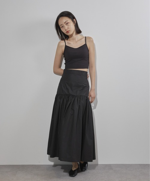 ECRIRE(エクリール)の「切り替えギャザースカート(スカート・レディース・ブラック/ベージュ/カーキ・MEDIUM)」の9枚目の写真