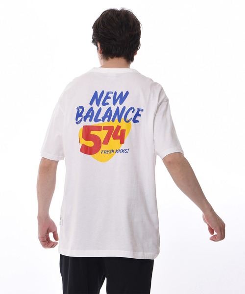 NEW BALANCE(ニューバランス)の「NB Essentials 574ショートスリーブTシャツ(Tシャツ/カットソー・メンズ・ホワイト/ブラック・SMALL/XX-LARGE/MEDIUM/LARGE/X-LARGE)」の1枚目の写真