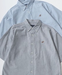 BEVERLY HILLS POLO CLUB/ビバリーヒルズポロクラブ オーバーサイズ コットン オックスフォード 無地 ストライプ チェック ワンポイント刺繍 ボタンダウン 半袖シャツ