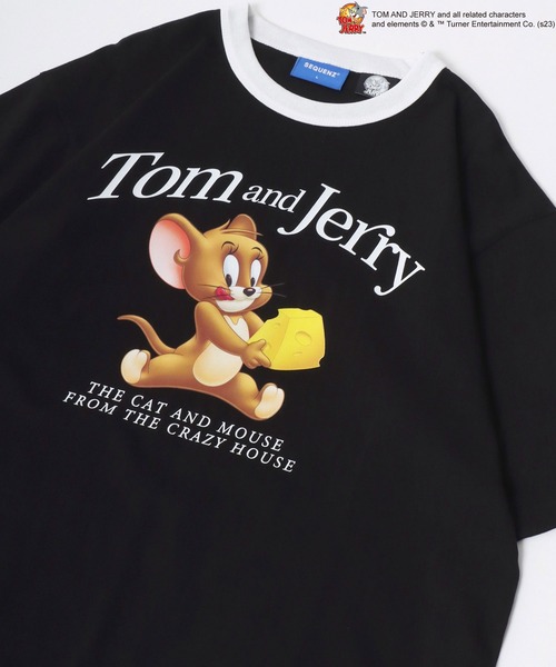 【TOM＆JERRY/トムとジェリー】フロントサガラ刺繍 半袖Tシャツ ルーズシルエット