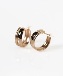 ゴールド メッシュ フープ ピアス | K10YG（ピアス（両耳用））｜cui
