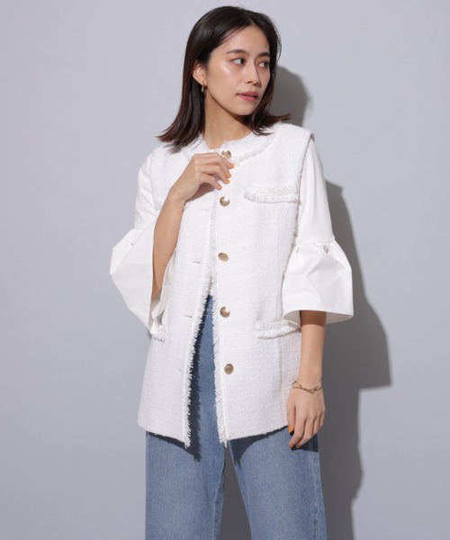 Mystrada（マイストラーダ）の「袖フレアカットソー（Tシャツ