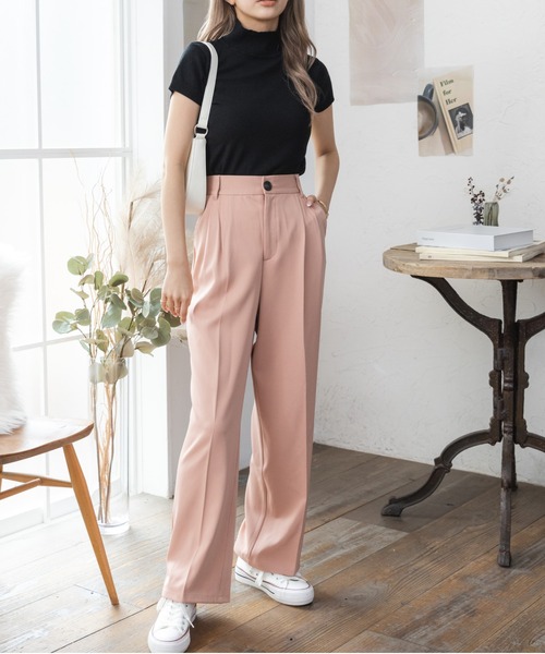 COCOMOMO(ココモモ)の「★今なら490円!★スタンドネック ニット(Tシャツ/カットソー・レディース・ベージュ/グリーン/ブラウン/ライトグリーン/パープル/グレー/ブラック/ホワイト・FREE)」の16枚目の写真