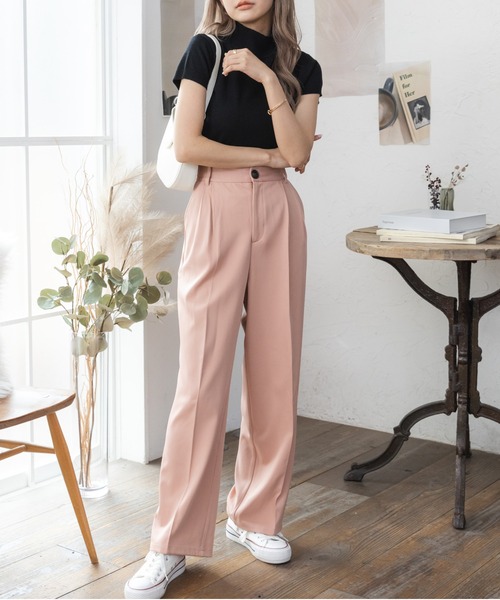 COCOMOMO(ココモモ)の「★今なら490円!★スタンドネック ニット(Tシャツ/カットソー・レディース・ベージュ/グリーン/ブラウン/ライトグリーン/パープル/グレー/ブラック/ホワイト・FREE)」の17枚目の写真
