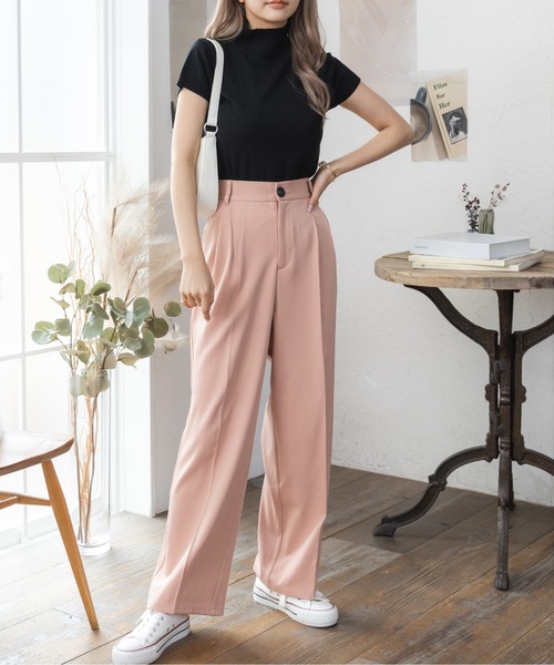 COCOMOMO(ココモモ)の「★今なら490円!★スタンドネック ニット(Tシャツ/カットソー・レディース・ベージュ/グリーン/ブラウン/ライトグリーン/パープル/グレー/ブラック/ホワイト・FREE)」の18枚目の写真
