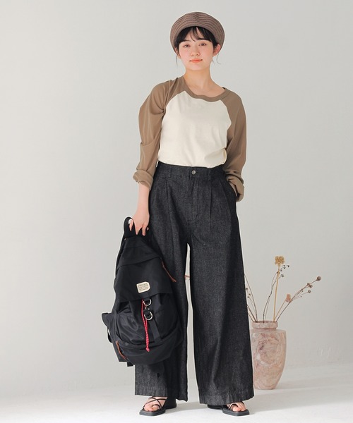 Crisp（クリスプ）の「シアーラグランTシャツ（Tシャツ/カットソー・レディース・ブラウン/パープル・FREE）」の3枚目の写真