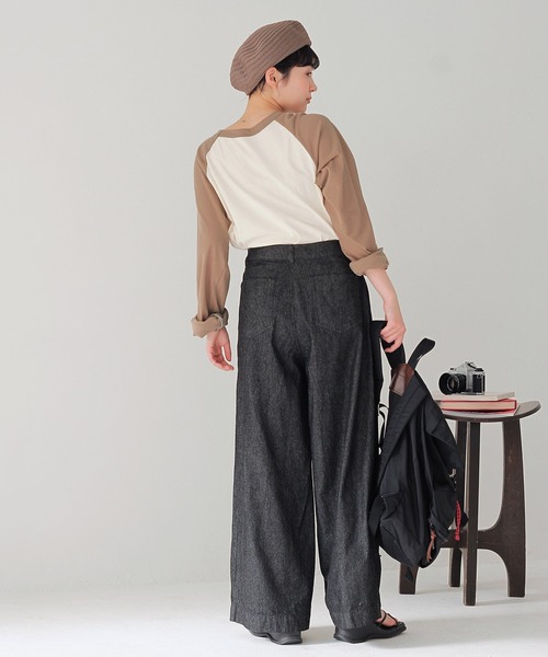 Crisp（クリスプ）の「シアーラグランTシャツ（Tシャツ/カットソー・レディース・ブラウン/パープル・FREE）」の5枚目の写真