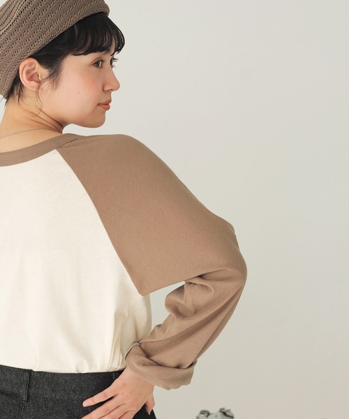 Crisp（クリスプ）の「シアーラグランTシャツ（Tシャツ/カットソー・レディース・ブラウン/パープル・FREE）」の7枚目の写真