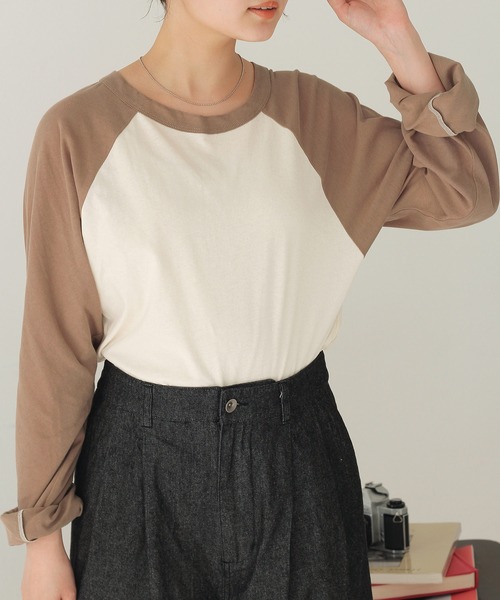 Crisp（クリスプ）の「シアーラグランTシャツ（Tシャツ/カットソー・レディース・ブラウン/パープル・FREE）」の10枚目の写真