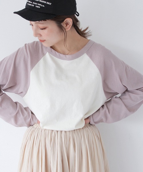 Crisp（クリスプ）の「シアーラグランTシャツ（Tシャツ/カットソー・レディース・ブラウン/パープル・FREE）」の16枚目の写真