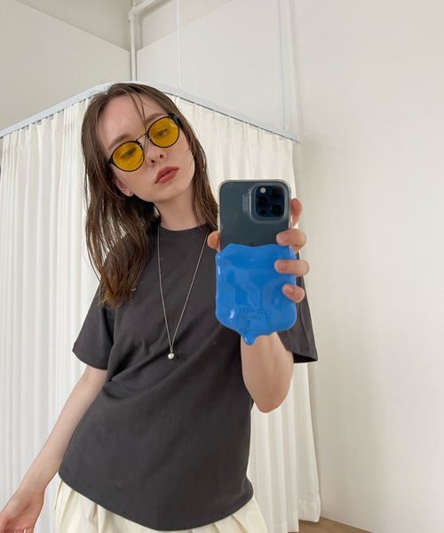 Didot.showroom（ディドット ショールーム）の「UVカット ボストンクリアカラーサングラス（サングラス・レディース・ブラック/ブラウン/レオパード/イエロー/ブルー・FREE）」の21枚目の写真