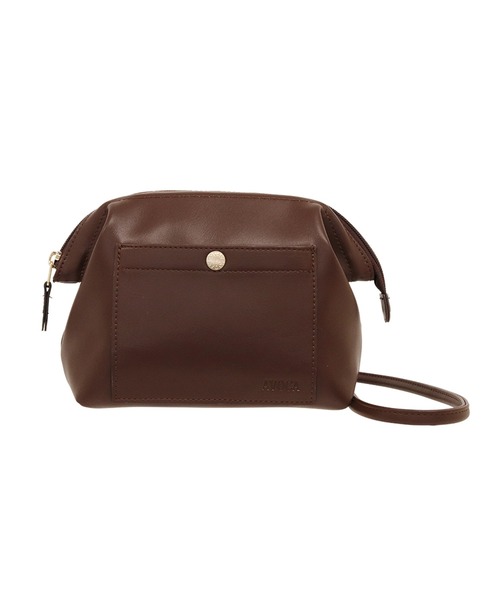 AVOCA(アヴォカ)の「AVOCA 合皮ミニショルダー / アヴォカ ゴウヒミニショルダー(ショルダーバッグ・レディース・ブラウン/ホワイト/ブラック・ONE SIZE)」の3枚目の写真