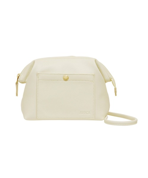 AVOCA(アヴォカ)の「AVOCA 合皮ミニショルダー / アヴォカ ゴウヒミニショルダー(ショルダーバッグ・レディース・ブラウン/ホワイト/ブラック・ONE SIZE)」の1枚目の写真