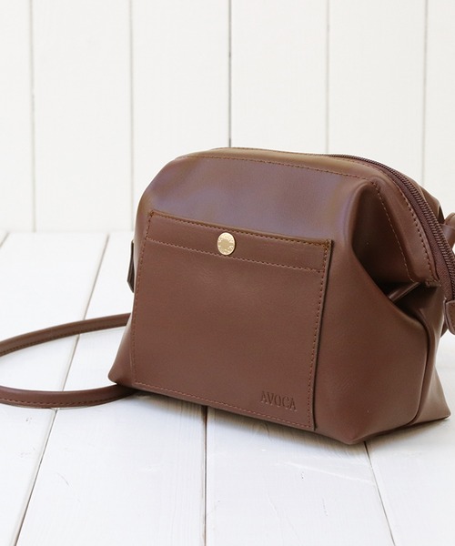 AVOCA(アヴォカ)の「AVOCA 合皮ミニショルダー / アヴォカ ゴウヒミニショルダー(ショルダーバッグ・レディース・ブラウン/ホワイト/ブラック・ONE SIZE)」の8枚目の写真