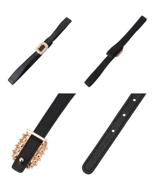 CHILLE（チル）の「パールモチーフ細ベルト（ベルト・レディース・ベージュ/ブラック・FREE）」の14枚目の写真