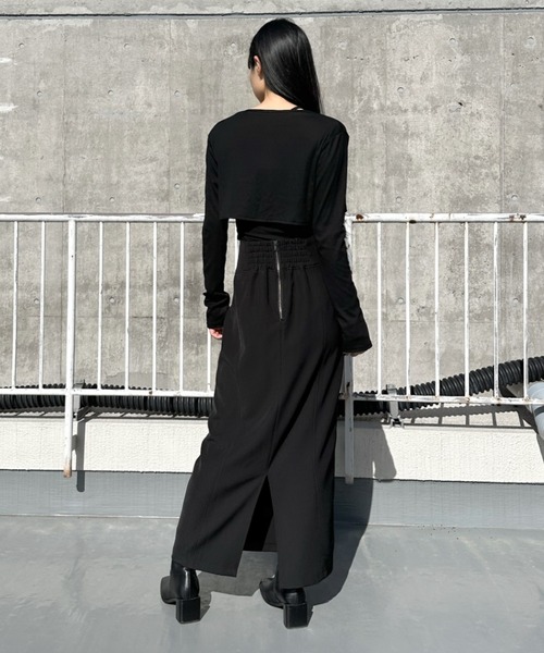 【SALE】リブショートボレロ+キャミセット