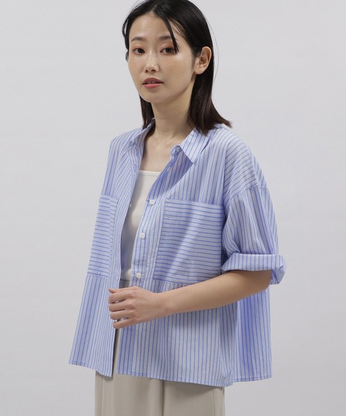 LAKOLE（ラコレ）の「ストライプ半袖シャツ / 193247（シャツ