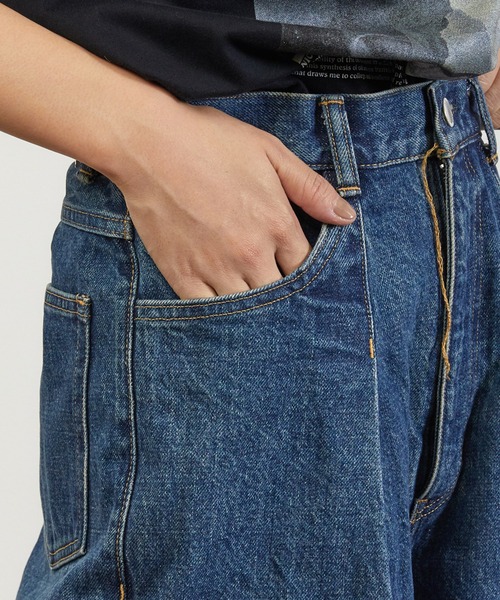 パンツ JANE SMITH WOOL DOESKIN SHORT SLACKS 34 JANE SMITH / COTTON POLYESTER VELOUR TRUCK LINE PANTS (Black)