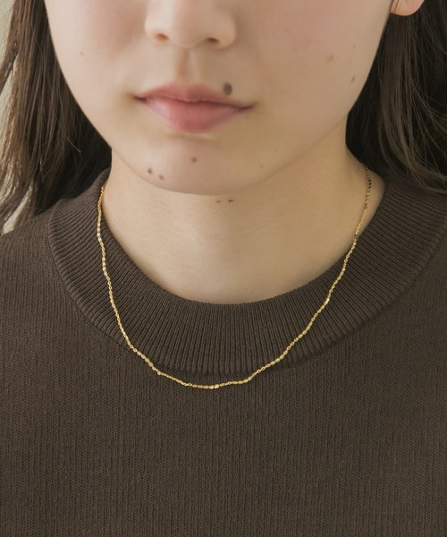 SMELLY(スメリー)の「ナミナミチェーンショートネックレス(ネックレス・レディース・ゴールド・-)」の1枚目の写真