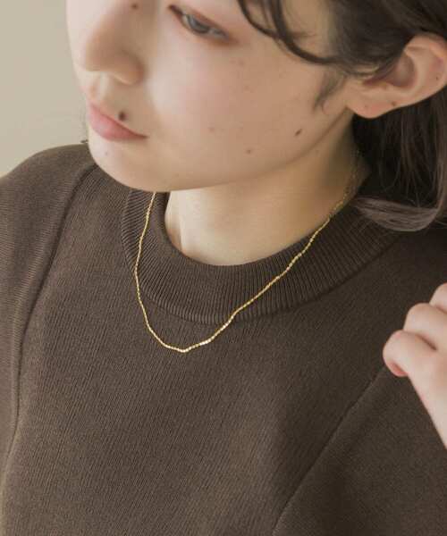 SMELLY(スメリー)の「ナミナミチェーンショートネックレス(ネックレス・レディース・ゴールド・-)」の2枚目の写真