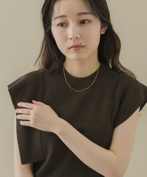 SMELLY(スメリー)の「ナミナミチェーンショートネックレス(ネックレス・レディース・ゴールド・-)」の3枚目の写真