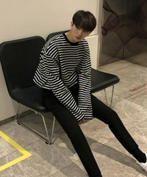 ASCLO | ASCLO  Overfit Stripe T Shirt(Tシャツ/カットソー)