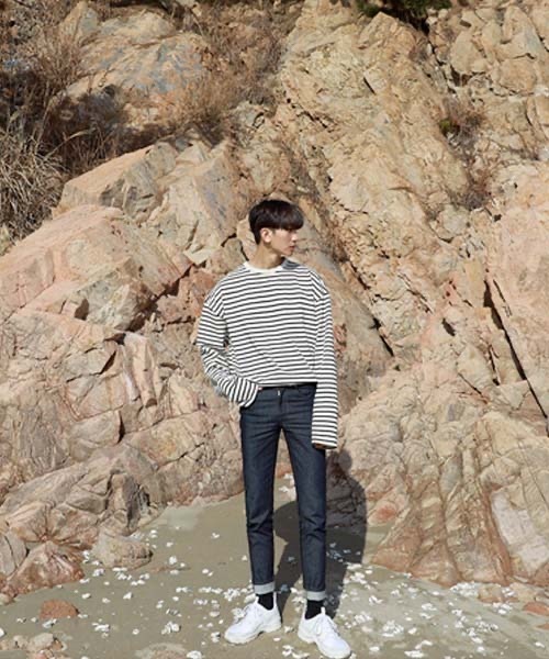 ASCLO(エジュクロ)の「ASCLO Overfit Stripe T Shirt(Tシャツ/カットソー・メンズ・ブラック/アイボリー・FREE)」の12枚目の写真