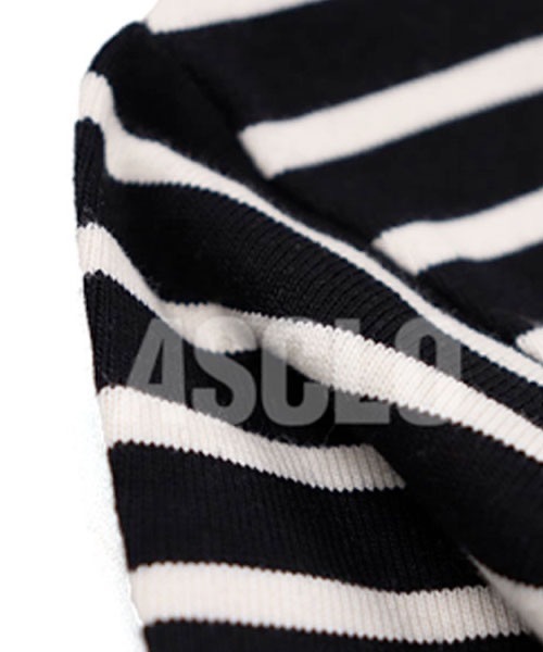 ASCLO(エジュクロ)の「ASCLO Overfit Stripe T Shirt(Tシャツ/カットソー・メンズ・ブラック/アイボリー・FREE)」の19枚目の写真