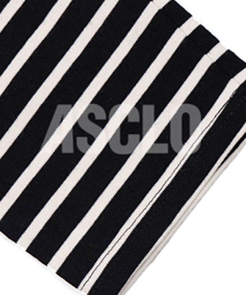 ASCLO(エジュクロ)の「ASCLO Overfit Stripe T Shirt(Tシャツ/カットソー・メンズ・ブラック/アイボリー・FREE)」の6枚目の写真