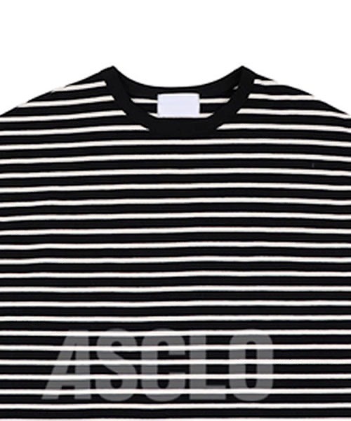 ASCLO(エジュクロ)の「ASCLO Overfit Stripe T Shirt(Tシャツ/カットソー・メンズ・ブラック/アイボリー・FREE)」の11枚目の写真