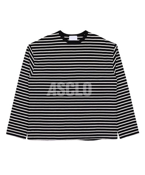 ASCLO(エジュクロ)の「ASCLO Overfit Stripe T Shirt(Tシャツ/カットソー・メンズ・ブラック/アイボリー・FREE)」の18枚目の写真