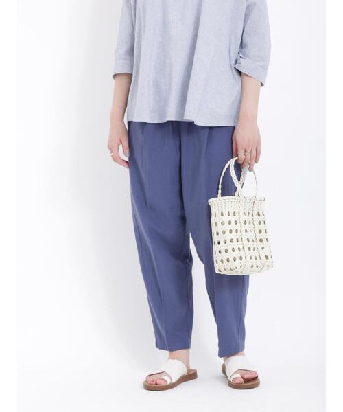 Samansa Mos2（サマンサ モスモス）の「【接触冷感・抗菌防臭】センタープレスタックパンツ（その他パンツ・レディース・ブルー/ブラック/ベージュ/イエロー・F）」の5枚目の写真