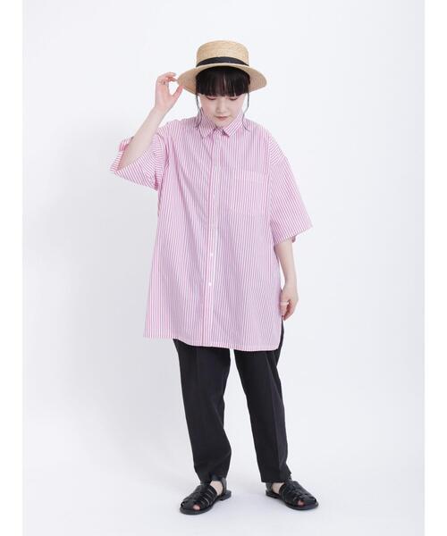 Samansa Mos2（サマンサ モスモス）の「【接触冷感・抗菌防臭】センタープレスタックパンツ（その他パンツ・レディース・ブルー/ブラック/ベージュ/イエロー・F）」の9枚目の写真