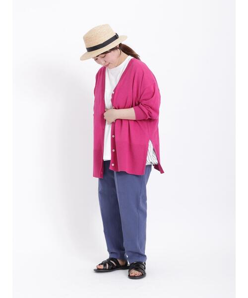 Samansa Mos2（サマンサ モスモス）の「【接触冷感・抗菌防臭】センタープレスタックパンツ（その他パンツ・レディース・ブルー/ブラック/ベージュ/イエロー・F）」の13枚目の写真